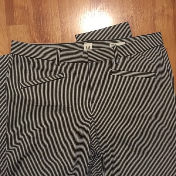 GAP Blue & White Striped Skinny Ankle Pants 14Tall - Picture 2 of 9